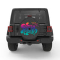 NEON BEACH PLEASE BLACK CARBON FIBER TIRE COVER