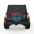 NEON BEACH PLEASE BLACK TIRE COVER
