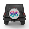 NEON BEACH PLEASE WHITE TIRE COVER