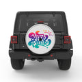 NEON BEACH PLEASE SILVER CARBON FIBER TIRE COVER