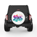 NEON BEACH PLEASE WHITE TIRE COVER