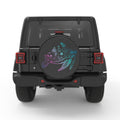 NEON FLOWER TURTLE PEARL  WHITE CARBON FIBER TIRE COVER