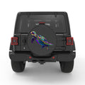 NEON SEA TURTLE PEARL  WHITE CARBON FIBER TIRE COVER