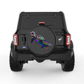 NEON SEA TURTLE BLACK TIRE COVER