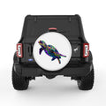 NEON SEA TURTLE WHITE TIRE COVER