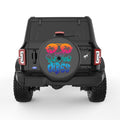 NEON SUMMER VIBES BLACK CARBON FIBER TIRE COVER