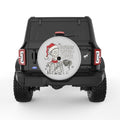 NIGHTMARE BEFORE COFFEE SILVER CARBON FIBER TIRE COVER