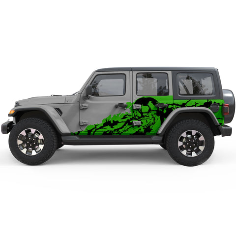 NIGHTMARE SIDE GRAPHICS SIDE GRAPHIC DECAL FITS 2018+ JEEP WRANGLER 4 DOOR JLU