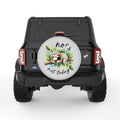 NO NOT TODAY SLOTH SILVER CARBON FIBER TIRE COVER