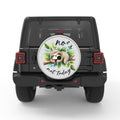 NO NOT TODAY SLOTH SILVER CARBON FIBER TIRE COVER