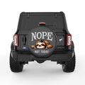 NOPE NOT TODAY FUNNY SLOTH BLACK CARBON FIBER TIRE COVER