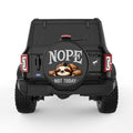 NOPE NOT TODAY FUNNY SLOTH BLACK TIRE COVER