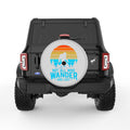 NOT ALL WHO WONDER ARE LOST SASQUATCH SILVER CARBON FIBER TIRE COVER