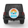 NOT ALL WHO WONDER ARE LOST SASQUATCH SILVER CARBON FIBER TIRE COVER