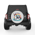 NOT TODAY UNICORN SKELETON SILVER CARBON FIBER TIRE COVER
