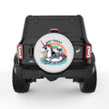NOT TODAY UNICORN SKELETON PEARL  WHITE CARBON FIBER TIRE COVER