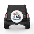 NOT TODAY UNICORN SKELETON WHITE TIRE COVER