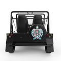 OCEAN COLOR TURTLE BLACK TIRE COVER FOR MOKE