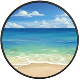 OCEAN SCENERY BLACK TIRE COVER