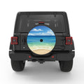 OCEAN SCENERY BLACK CARBON FIBER TIRE COVER