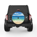 OCEAN SCENERY BLACK CARBON FIBER TIRE COVER