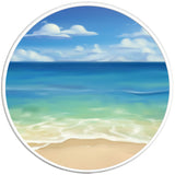 OCEAN SCENERY PEARL  WHITE CARBON FIBER TIRE COVER