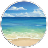 OCEAN SCENERY WHITE TIRE COVER