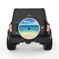 OCEAN SCENERY PEARL  WHITE CARBON FIBER TIRE COVER