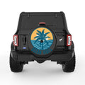 OCEAN VIBES BLACK TIRE COVER