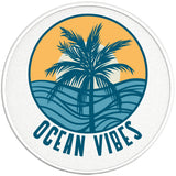 OCEAN VIBES PEARL  WHITE CARBON FIBER TIRE COVER