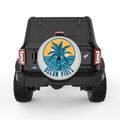 OCEAN VIBES SILVER CARBON FIBER TIRE COVER