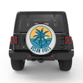 OCEAN VIBES BLACK TIRE COVER