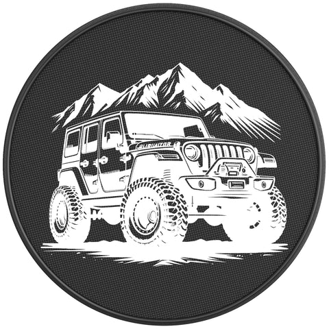 OFFROAD MOUNTAINS PEARL  WHITE CARBON FIBER TIRE COVER