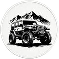 OFFROAD MOUNTAINS BLACK TIRE COVER
