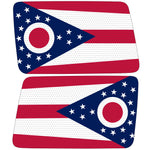 OHIO STATE FLAG QUARTER WINDOW DRIVER & PASSENGER DECALS