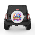 OHIO PEARL  WHITE CARBON FIBER TIRE COVER