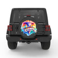 OKLAHOMA PEARL  WHITE CARBON FIBER TIRE COVER