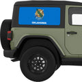 OKLAHOMA STATE FLAG QUARTER WINDOW DECAL FITS 2011-2018 JEEP WRANGLER 2 DOOR HARD TOP JK
