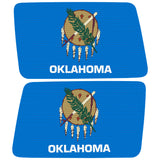 OKLAHOMA STATE FLAG QUARTER WINDOW DRIVER & PASSENGER DECALS