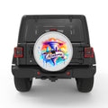 OKLAHOMA SILVER CARBON FIBER TIRE COVER