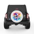 OKLAHOMA PEARL  WHITE CARBON FIBER TIRE COVER