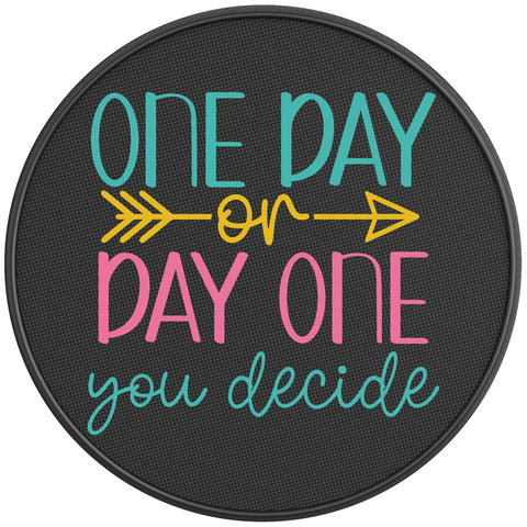 ONE DAY PEARL  WHITE CARBON FIBER TIRE COVER