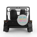 ONE DAY SILVER CARBON FIBER TIRE COVER FOR MOKE