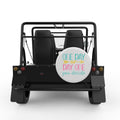 ONE DAY WHITE CARBON FIBER TIRE COVER FOR MOKE
