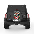 ONE IN A MELON BLACK TIRE COVER
