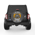 ONLY THE FINEST BECOME FIREFIGHTERS BLACK CARBON FIBER TIRE COVER