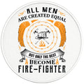 ONLY THE FINEST BECOME FIREFIGHTERS BLACK TIRE COVER