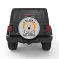ONLY THE FINEST BECOME FIREFIGHTERS WHITE TIRE COVER