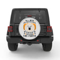 ONLY THE FINEST BECOME FIREFIGHTERS SILVER CARBON FIBER TIRE COVER