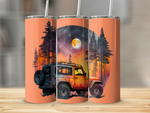 ORANGE WATER COLOR JEEP 20 OZ TUMBLER